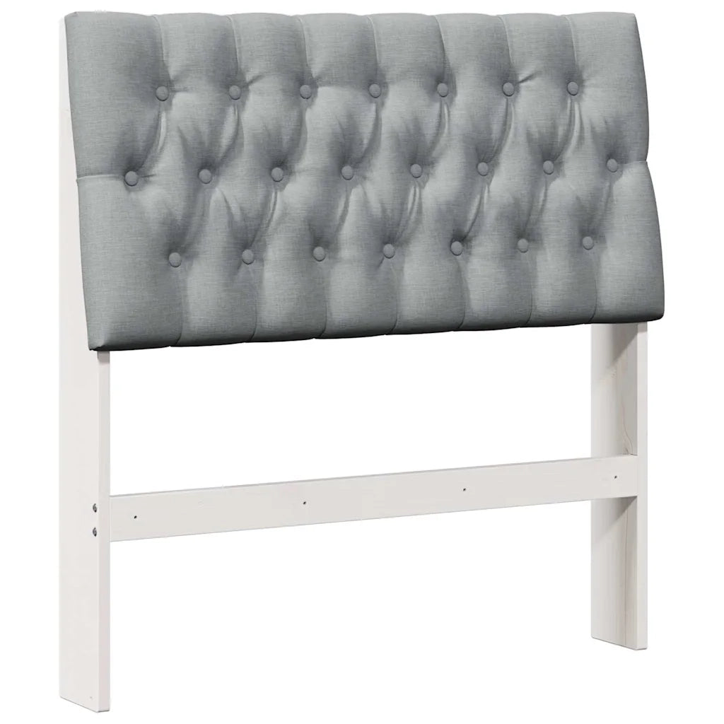 Testiera | Testata imbottita Grigio chiaro 90 cm Pino massello