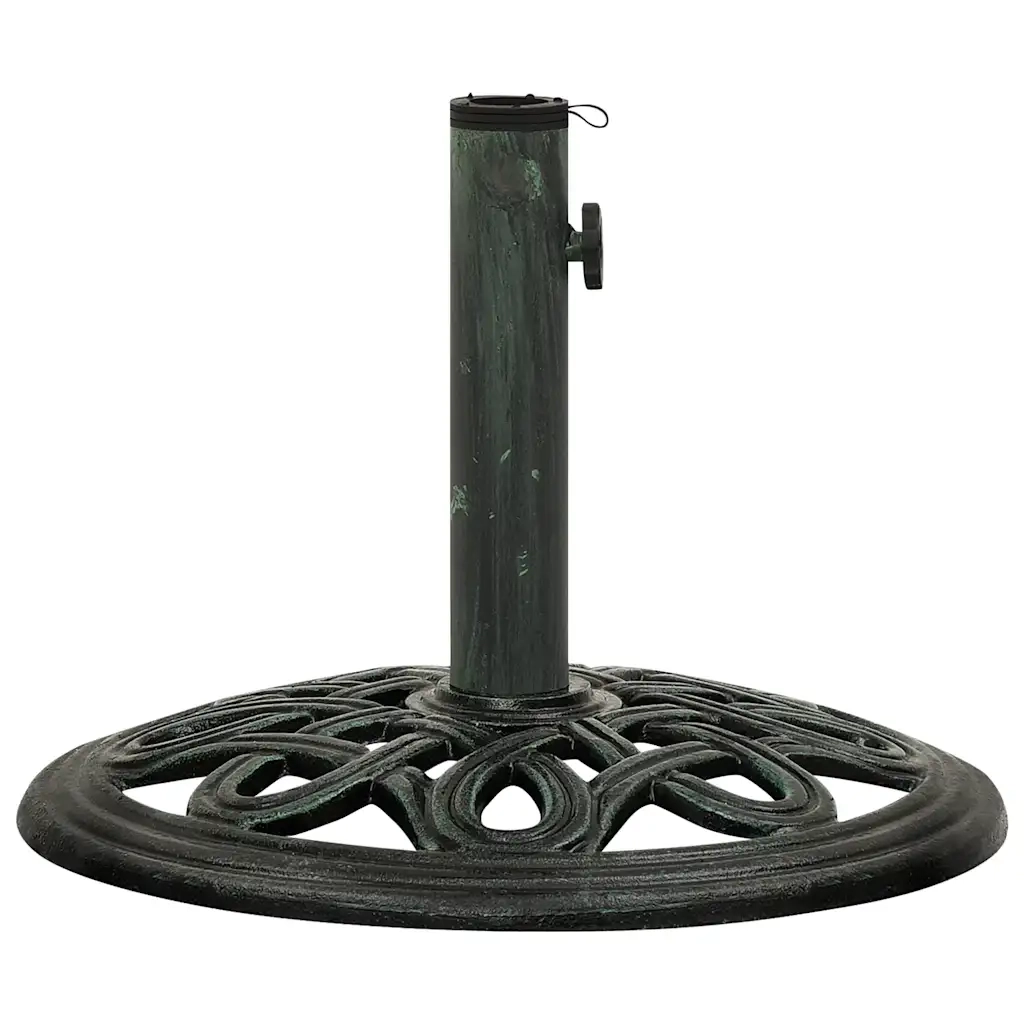 Base per ombrellone robusta con adattatore per esterni 40 x 40 x 32 cm ghisa verde 02_0046551