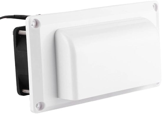 Ventilatore di scarico - 12 V - Elevato rendimento - Bianco - Ventilatore di scarico laterale - Migliorata qualità dell'aria - Adatto per caravan, barca, yacht