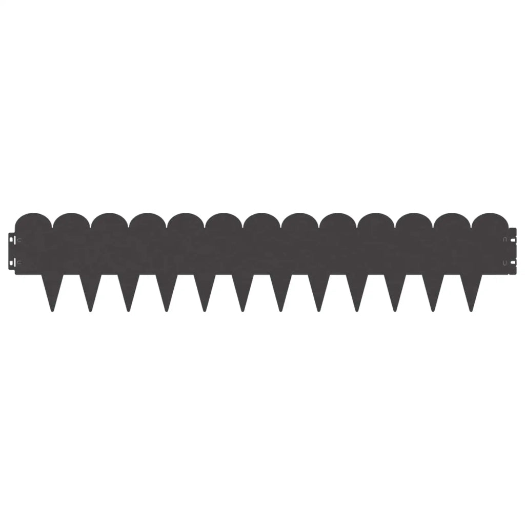 Bordura per Prato 30 pcs 103 x 20 cm Acciaio Nero 8008674