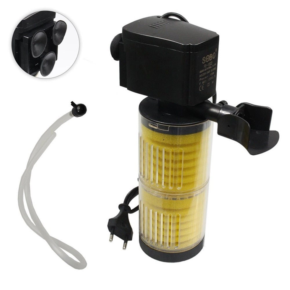 Trade Shop - Filtro Interno Per Acquario Acquari Pesci 2 Stadi Filtro 800l/h 9 Watt Fe-902 -