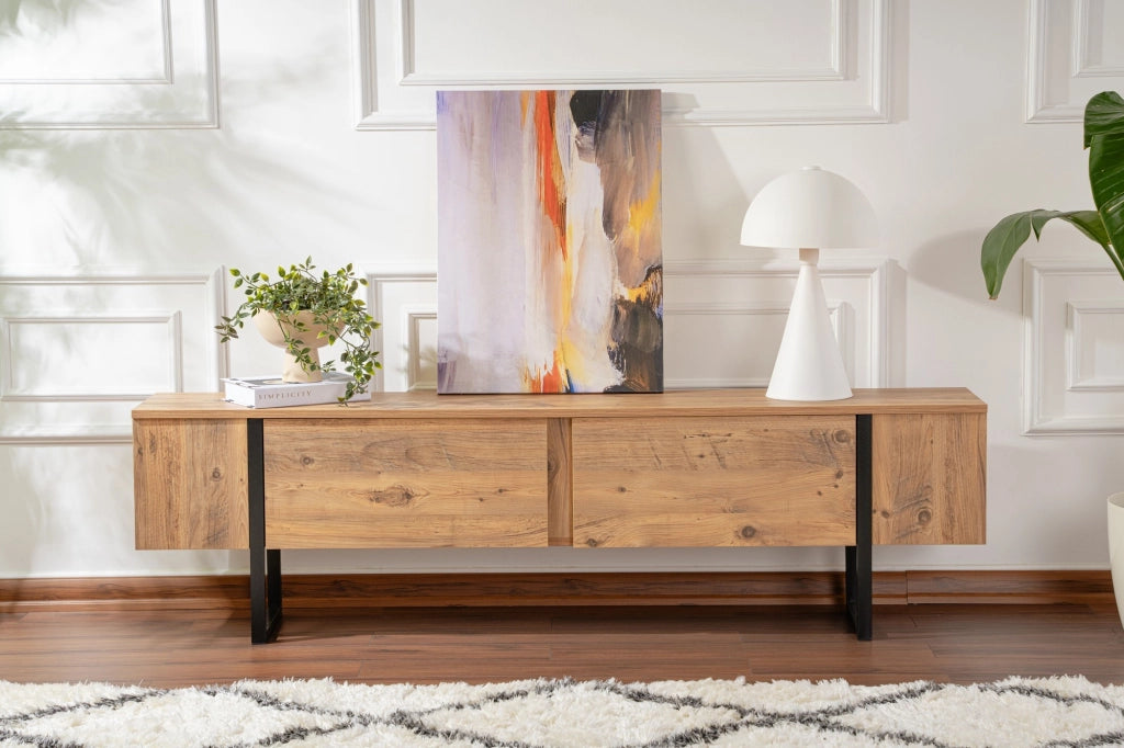Mobile TV in legno "Serenity" 180 x 30 x 50 cm - Pino Atlantico
