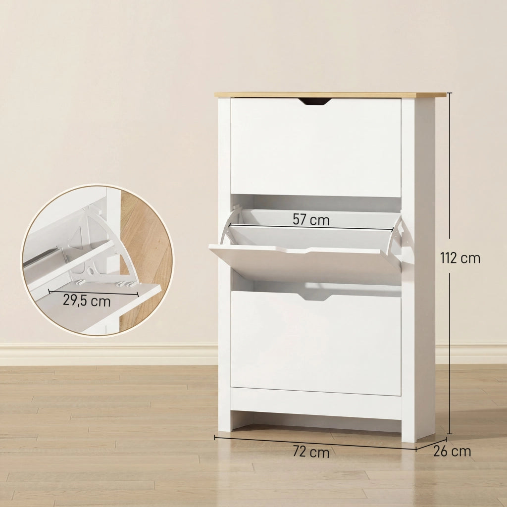 Armadio Zapatero ¨C zephmum ¨C 72x26x112 cm Bianco