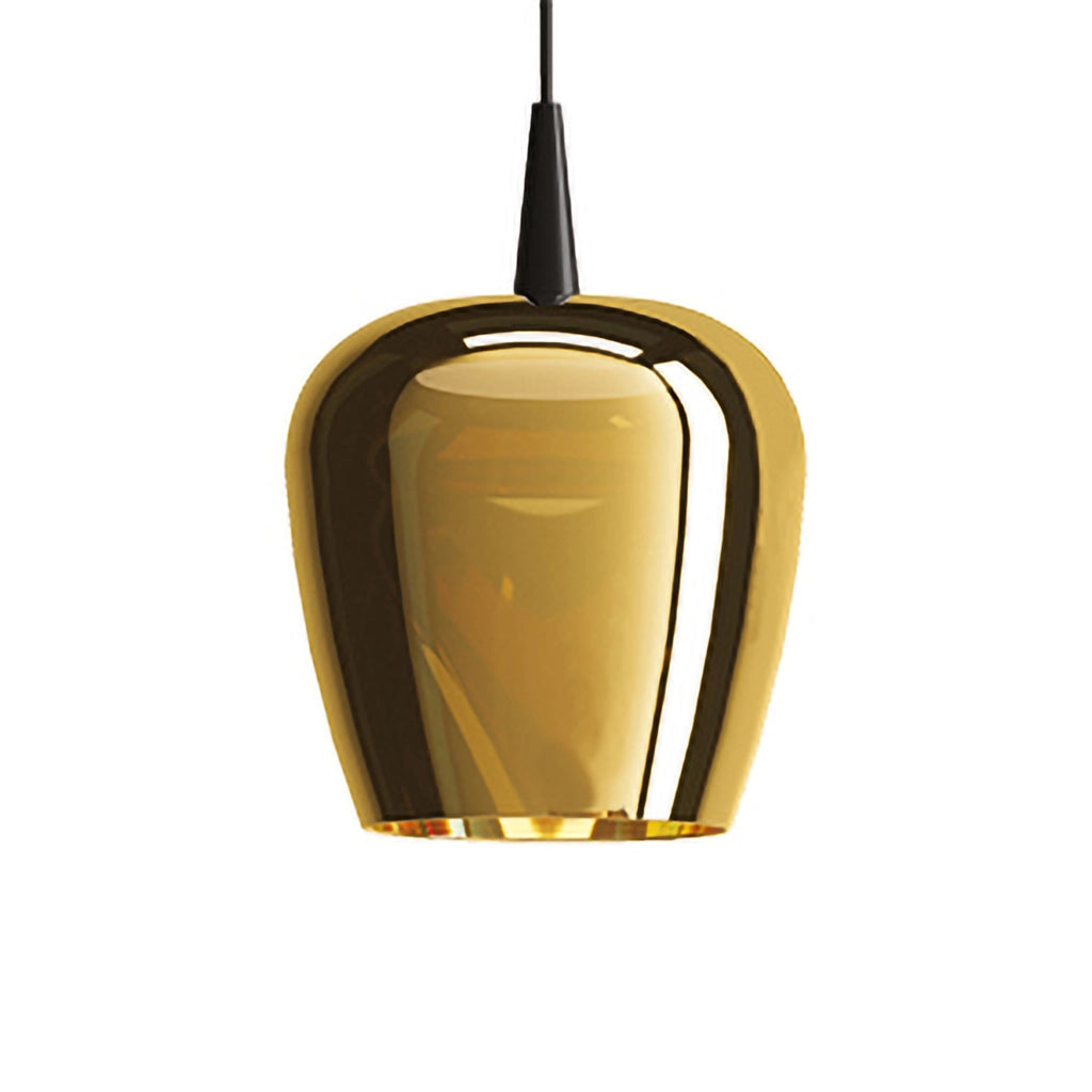 Zafferano Lampada a sospensione Bilia 230V LED 8W 2700K Vetro borosilicato Nero e Oro Antico design a campana moderno alta efficienza CRI 90
