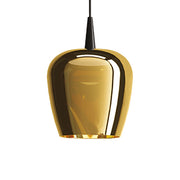 Zafferano Lampada a sospensione Bilia 230V LED 8W 2700K Vetro borosilicato Nero e Oro Antico design a campana moderno alta efficienza CRI 90