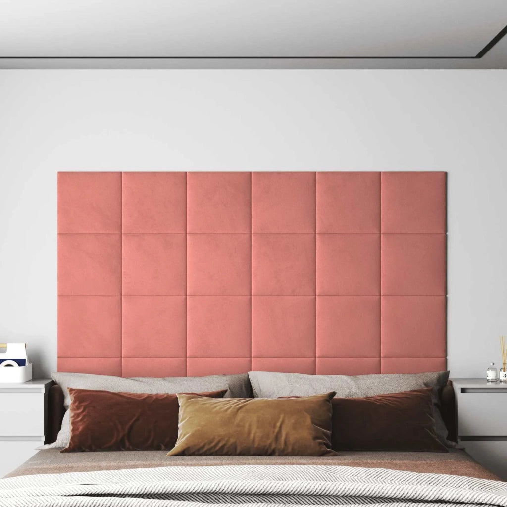 Testiera | Testata da Parete 12 pcs Rosa Velluto