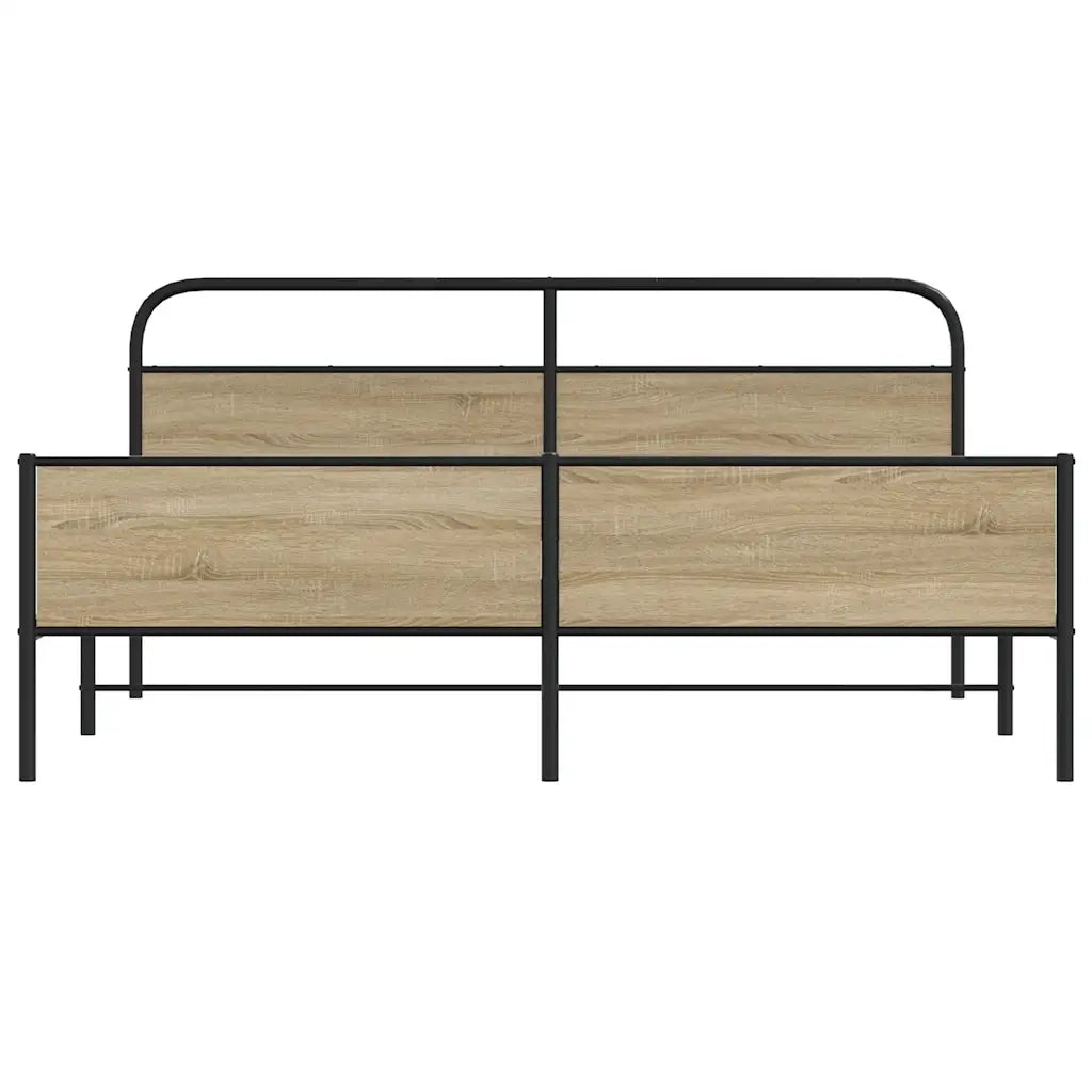 Giroletto senza Materaso in Metallo Rovere Fumo 193x203 cm 3318676