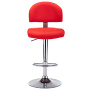 Sgabello da Bar Rosso in Similpelle 249650