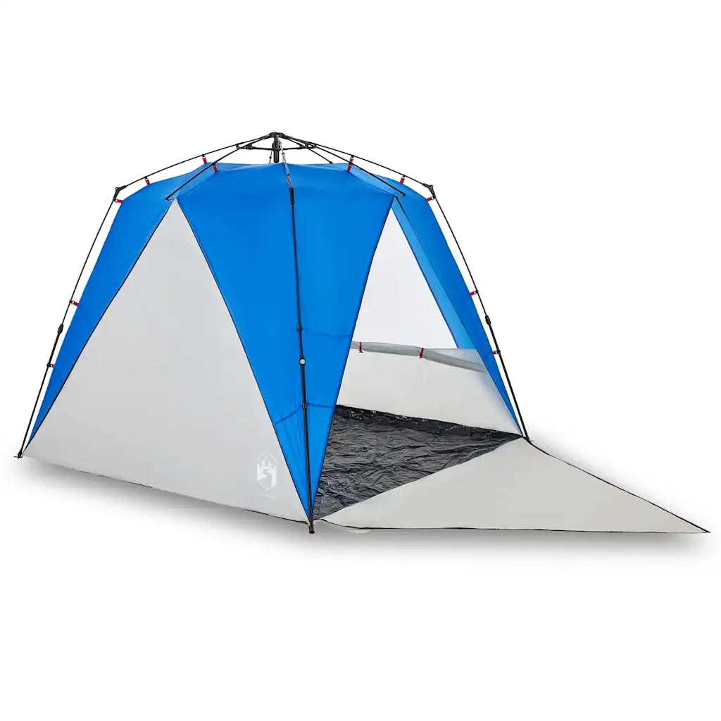 Tenda da Spiaggia 4 Persone-Tenda da campeggio Azzurro Rilascio Rapido Impermeabile