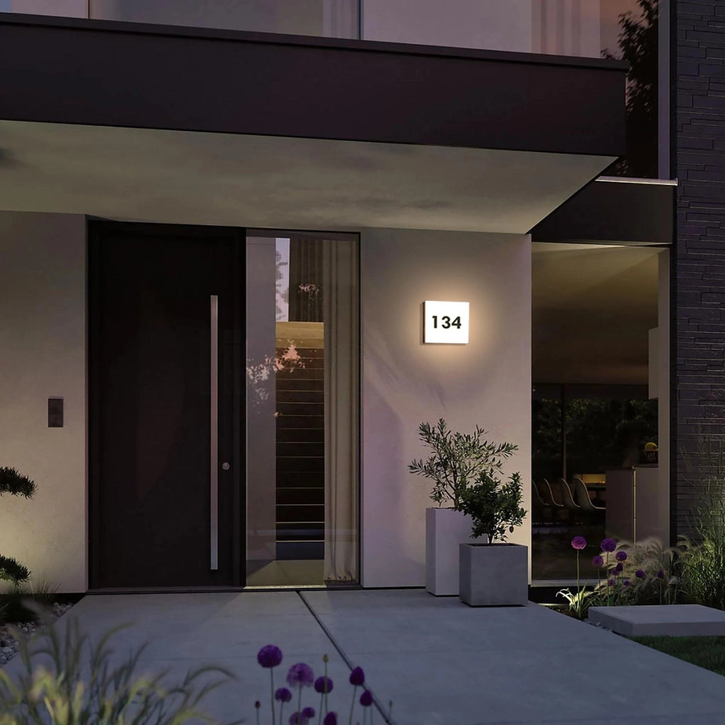 Applique LED 3W parete crepuscolare illuminazione numero civico IP54 CCT da 3000K a 4000K luce ingresso negozio BIANCO