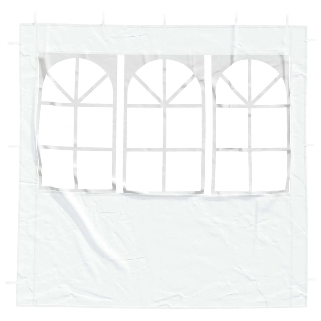Parete per tenda da festa 2 pcs 200 x 195 cm Bianco 42033008