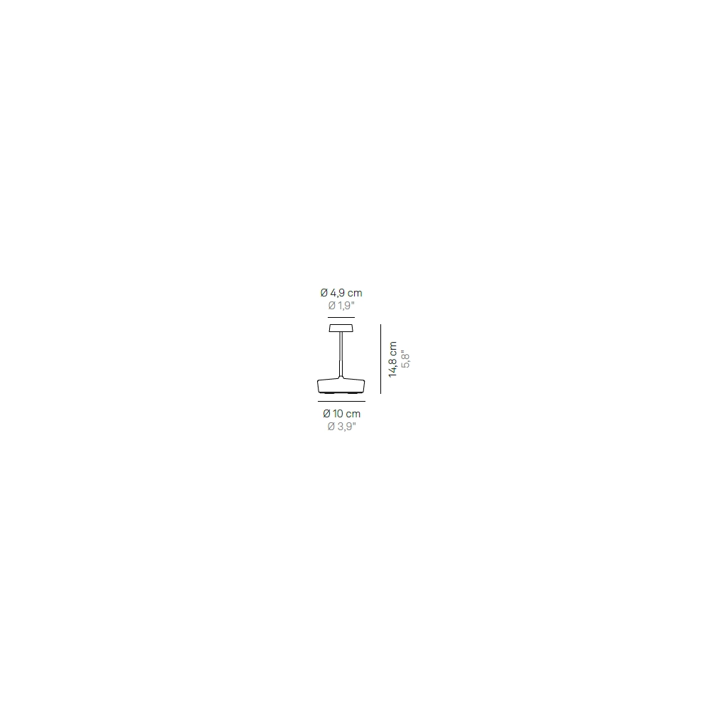 Lampada a led da tavolo Swap mini pro Oro Opaco ricaricabile e dimmerabile - 2W, 2200-2700-3000K, IP65