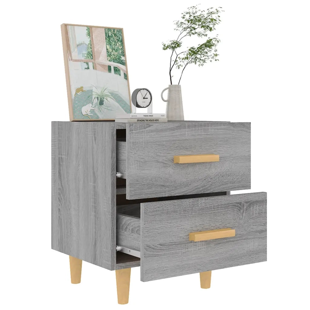 Comodino | Armadio da Notte | Mobiletto da notte Grigio Sonoma 40x35x47,5 cm