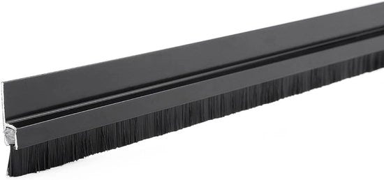 Blocco di porta 99 cm - Stopper di apertura di porta - Spazzola del pavimento - Sigillatura - Blocco di spazzola di polvere - Lega di alluminio con spazzola di nylon - Sigillatura di porta