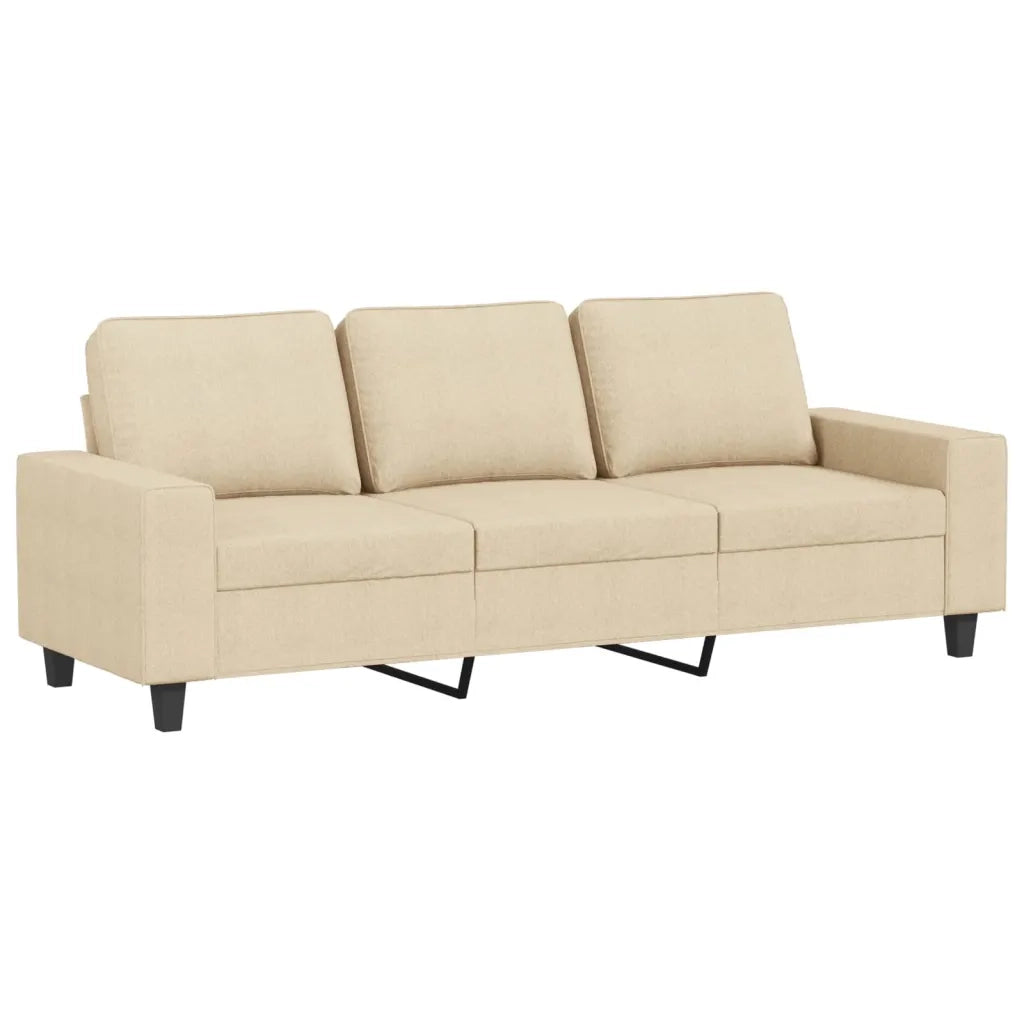 Set di Divani 3 pz Crema in Tessuto 3201908