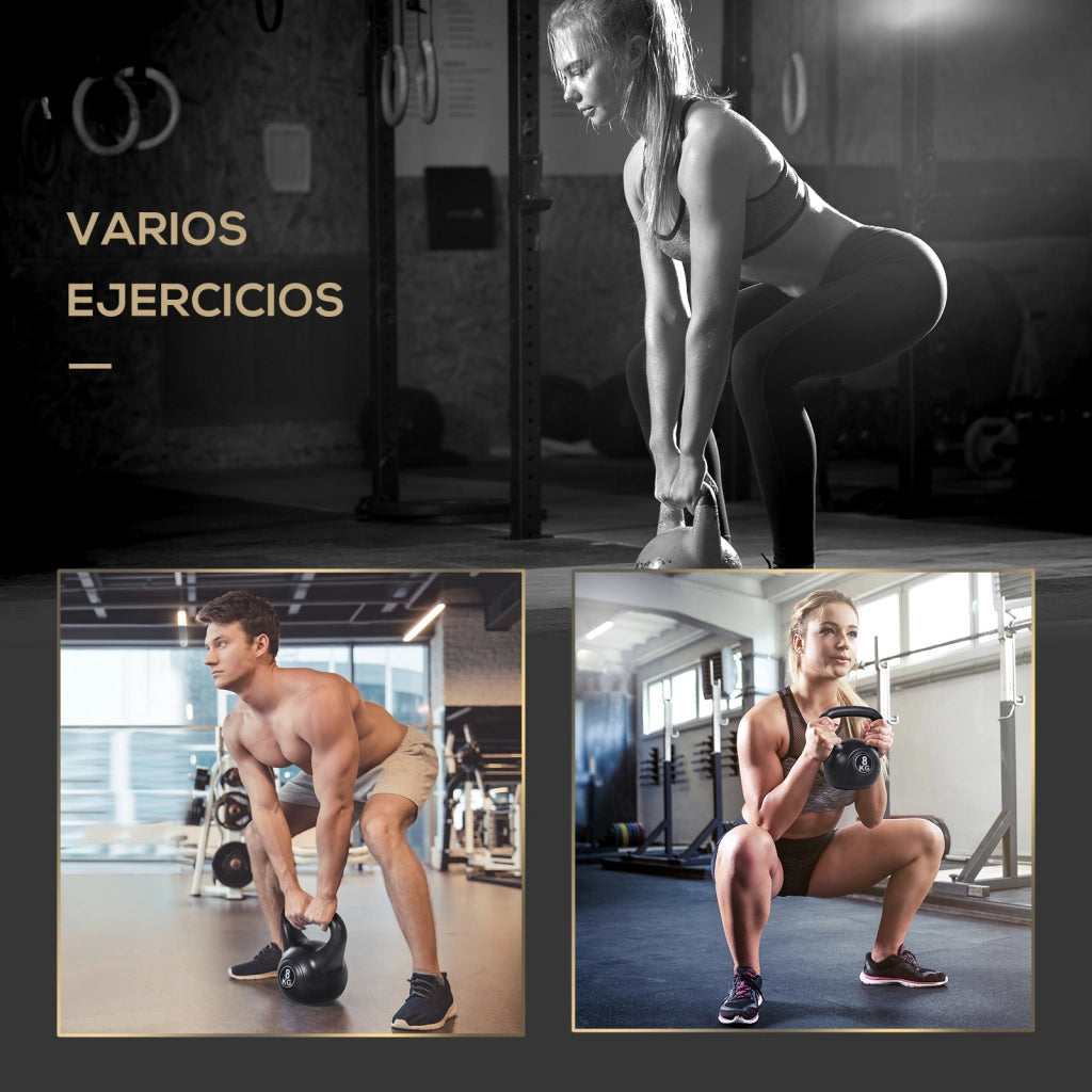 Kettlebell 8 kg ¨C Minimal ¨C Nero 22x17x24 cm