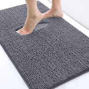 Badmat antiscivolo con microfibra - 50 x 76 cm, grigio scuro