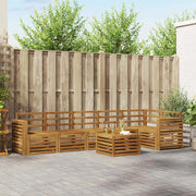 Set divano sezionale 7 pcs Naturale Legno di Acacia Massello 3374934