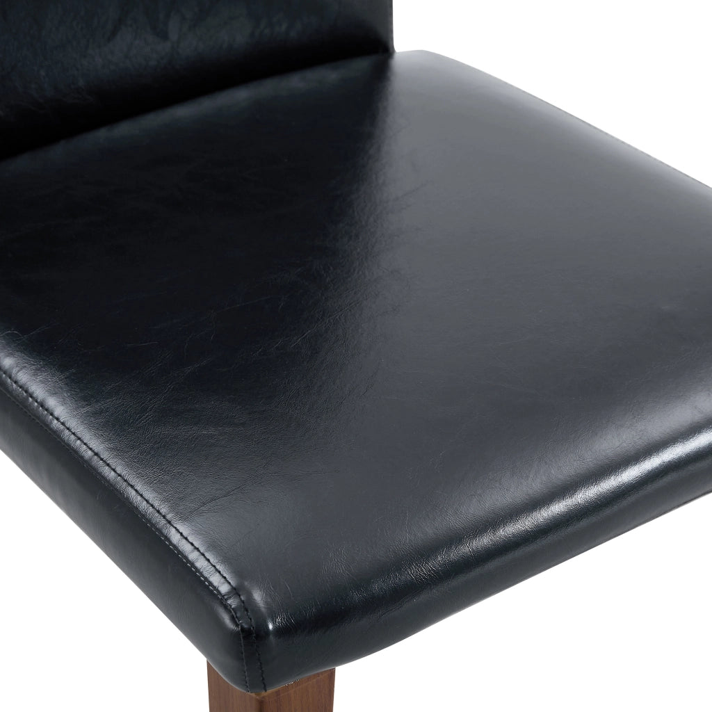 SEDIA da pranzo Set da 2 pezzi 90 cm PU nero effetto noce