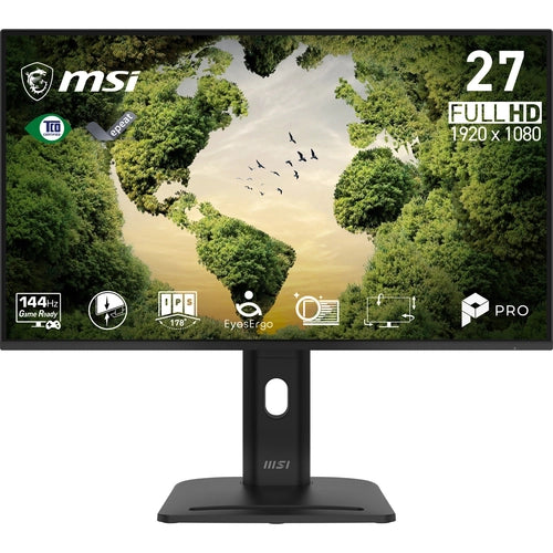 Msi monitor curvo 27 led ips fhd 16:9 144hz 1ms, hdmi/dp/vga, pivot, multimediale, certificazione epeat/tco - 9S6-3PE49M-015