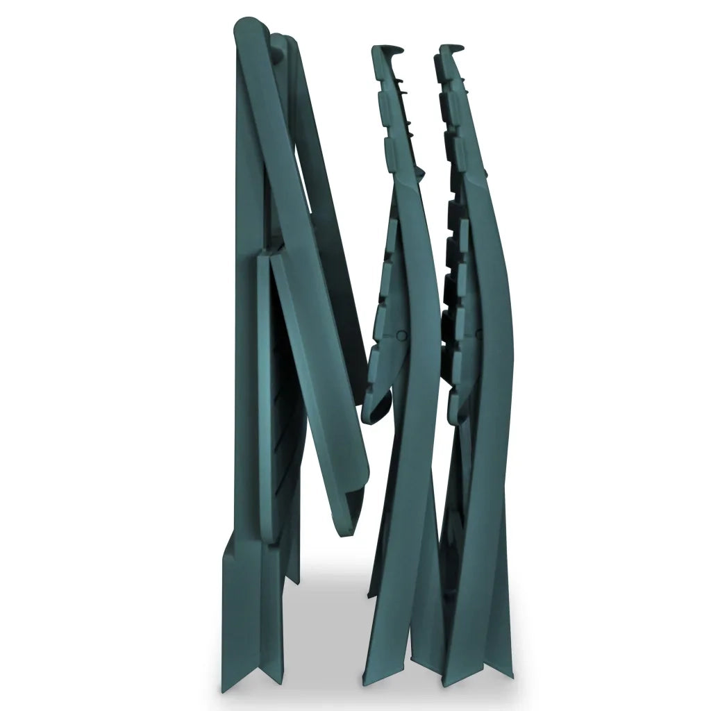 Set da Bistrot 3 pz Pieghevole in Plastica Verde 43582