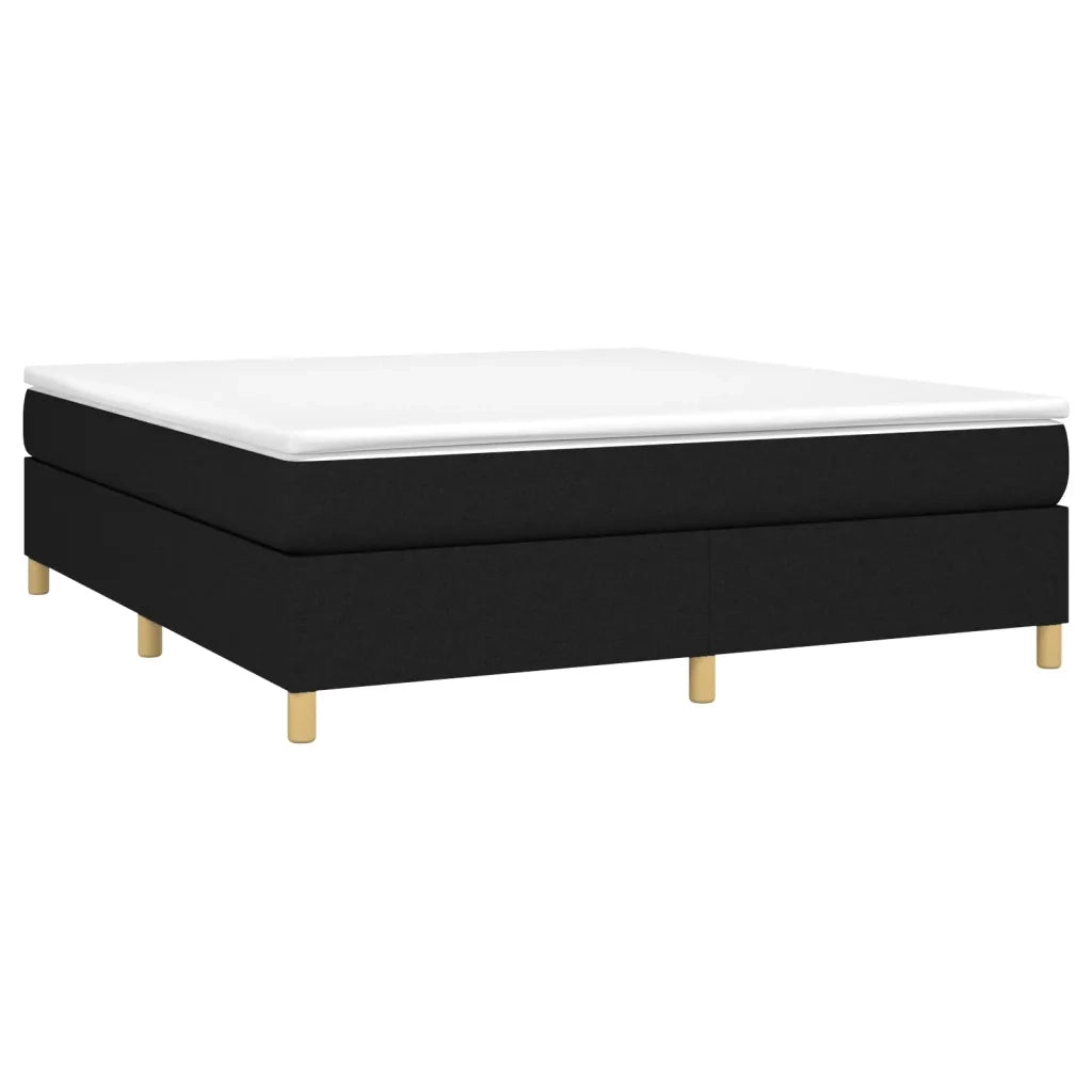 Struttura Letto a Rete a Molle Nero 180x200 cm in Tessuto 3120979