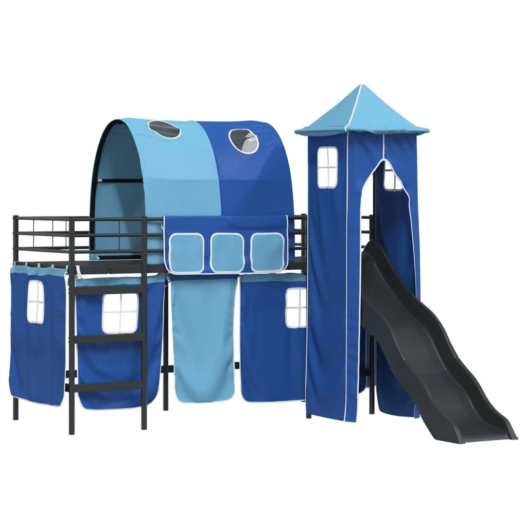Struttura del letto loft per bambini Nero e Blu 90 x 190 cm 42020880