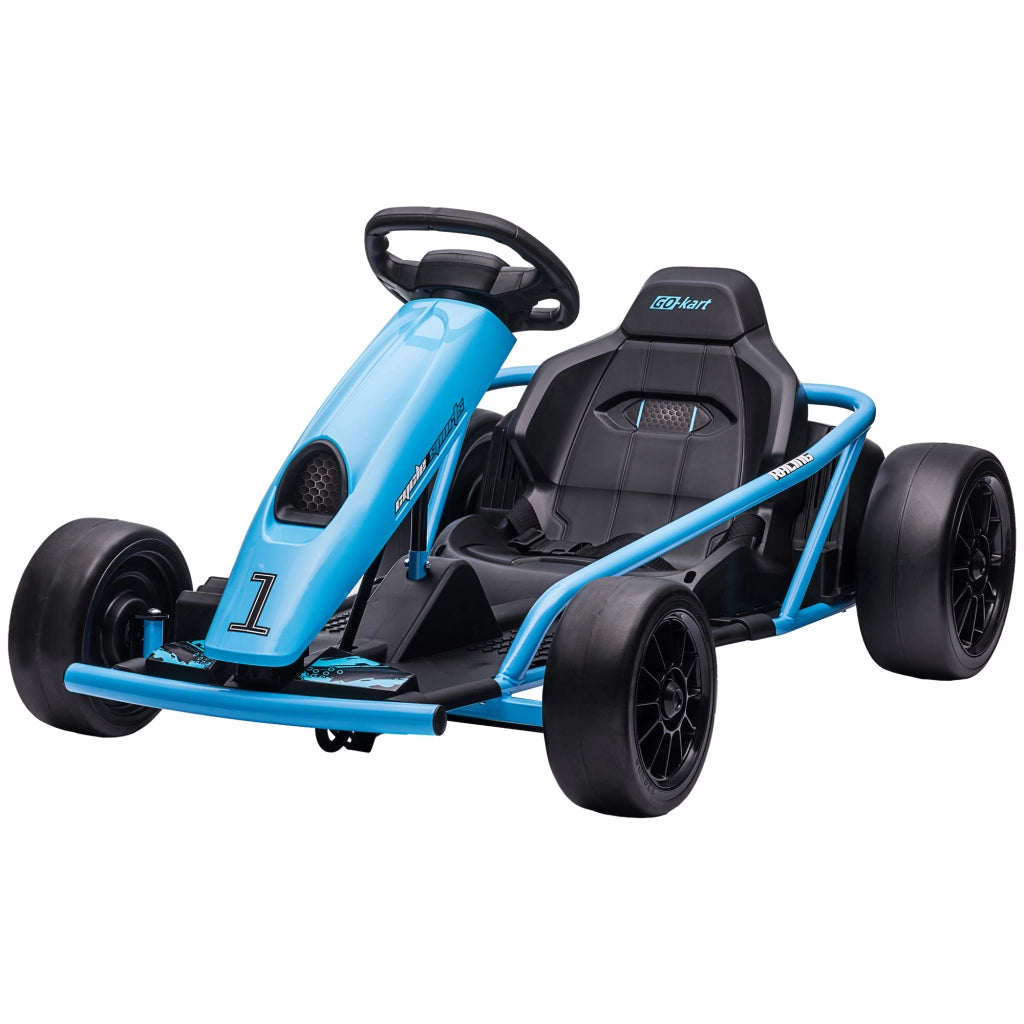 Go-Kart Elettrico per Bambini ¨C Minimal ¨C Blu e Nero 115x77x54 cm