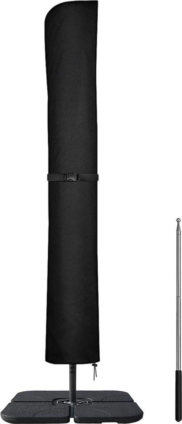 Copertura impermeabile per ombrellone in tessuto 420D Oxford - Nero - 190 cm - Impermeabile al vento - Copertura con manico