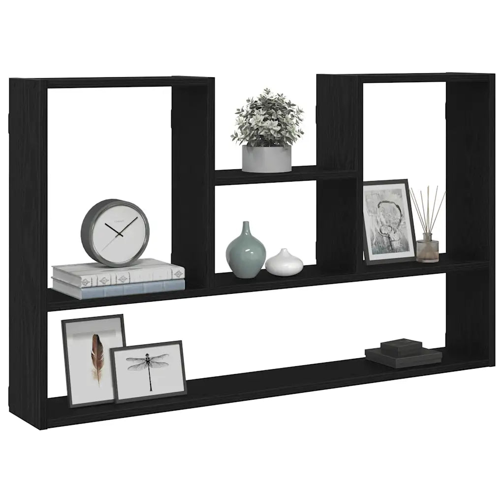 Mensola a Muro Rovere Nero 99x15x60 cm in Truciolato 868066