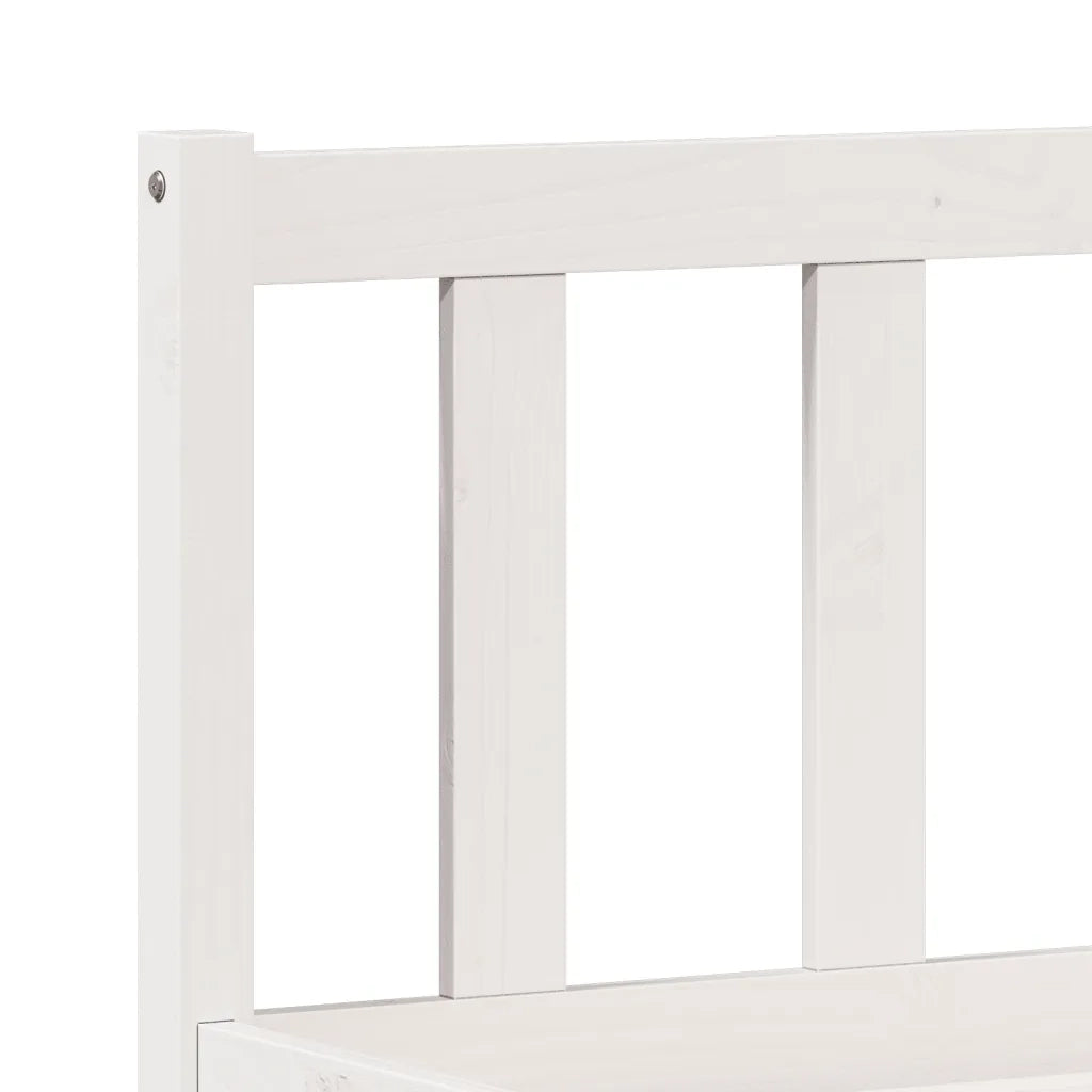 Letto Extra Lungo senza Materasso-Struttura Letto Bianco 180x210 cm in Pino 686898