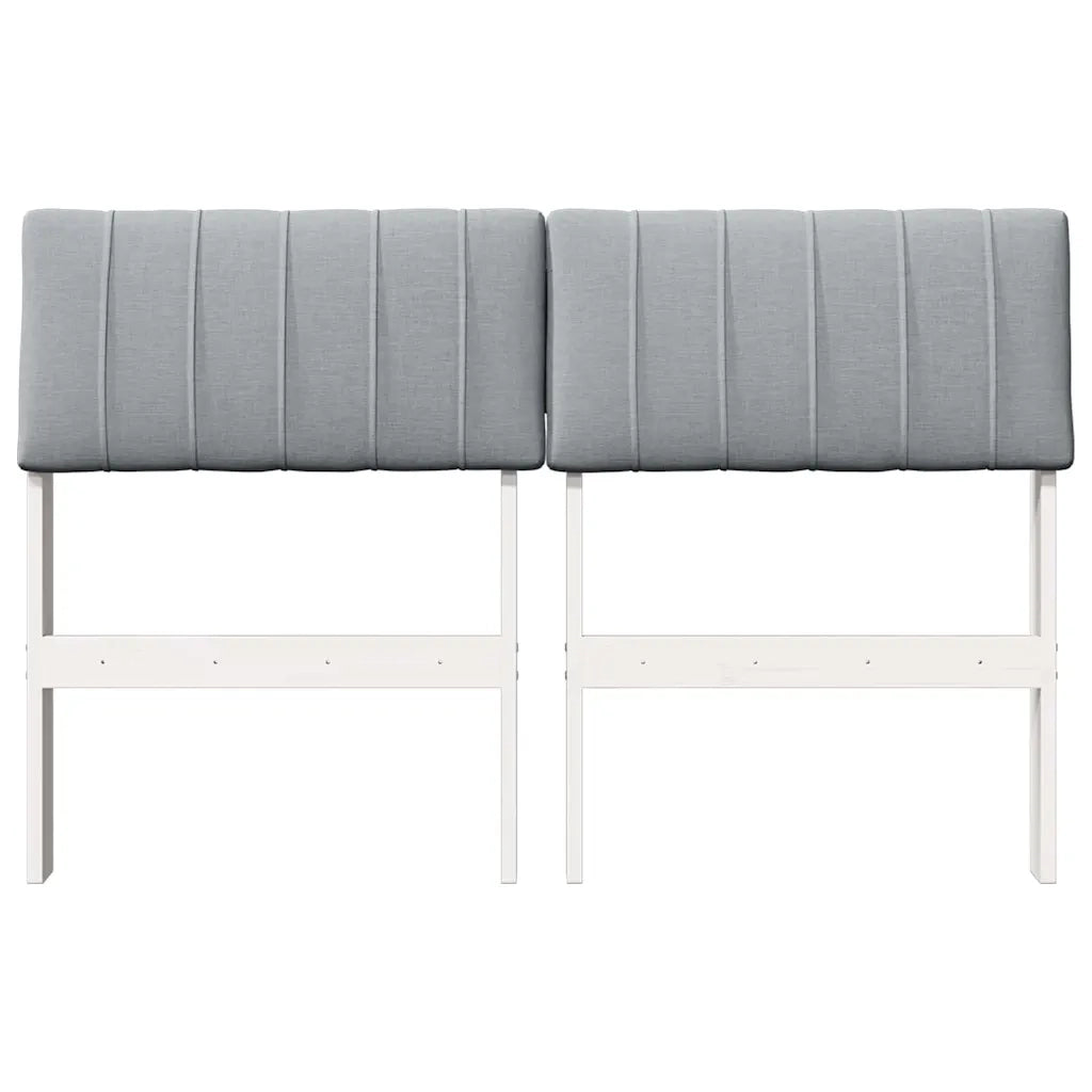 Testiera | Testata imbottita Grigio chiaro 120 cm Pino massello
