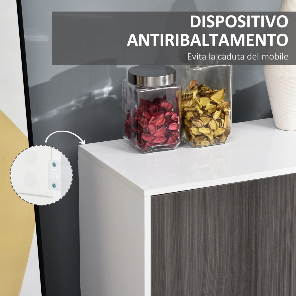 Mobiletto con Cassetti e Ante ¨C zephmum ¨C Grigio 60x30x72