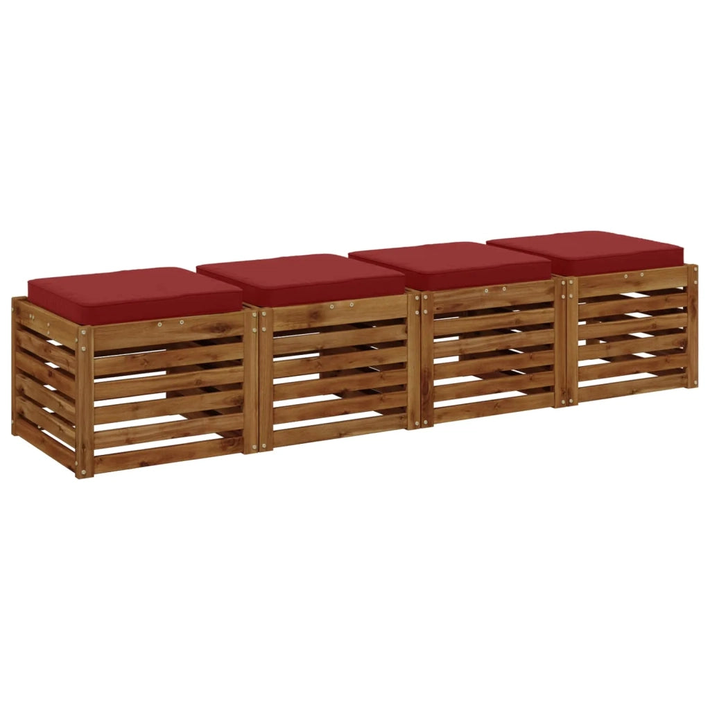 Cuscini per Sedia in 4 Pezzi VUGHT 4 pcs 100% Poliestere 946266