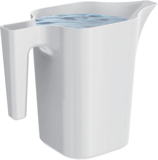 Giocatore di acqua 18 litri per giardino - robusto in plastica - irrigazione facile per fiori e piante - set unico (1 pezzo) bianco