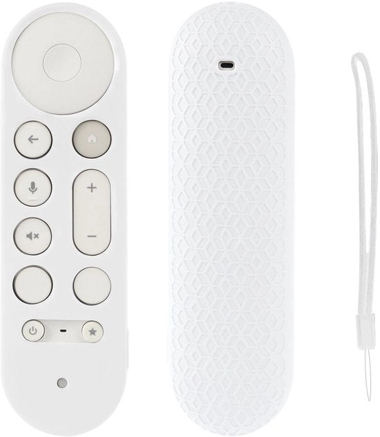 Housing per telecomando compatibile con Streamer TV 4K - Cappotto in silicone - Antiscivolo - Bianco