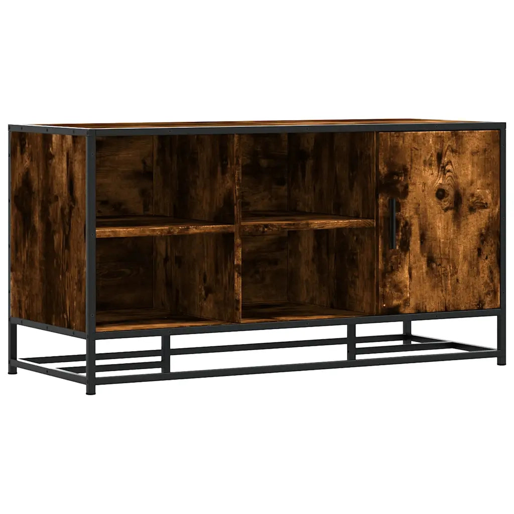 Scarpiera | Mobile per scarpe in Rovere Fumo 100x40x53,5 cm in Truciolato e Metallo