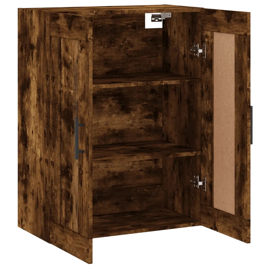 Mobile a Parete Rovere Fumo 69,5x34x90 cm in Legno Multistrato 830409