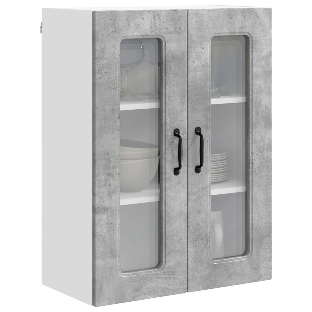 Mobile da cucina con lo scaffale-Armadio da cucina Grigio cemento 60 x 31 x 80 cm 714636