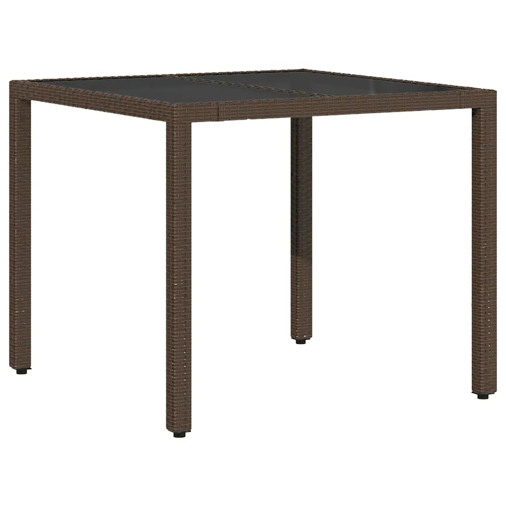 Set da Pranzo per Giardino 3 pcs Marrone polyrattan 3334863