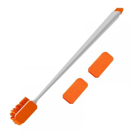 Set di Spazzole per Acquario a Doppia Facia - Schiuma per Algae - Setole in Nylon - Manico - Asciugamani in Velluto - Formato Compatto - Pulitore per Acquario