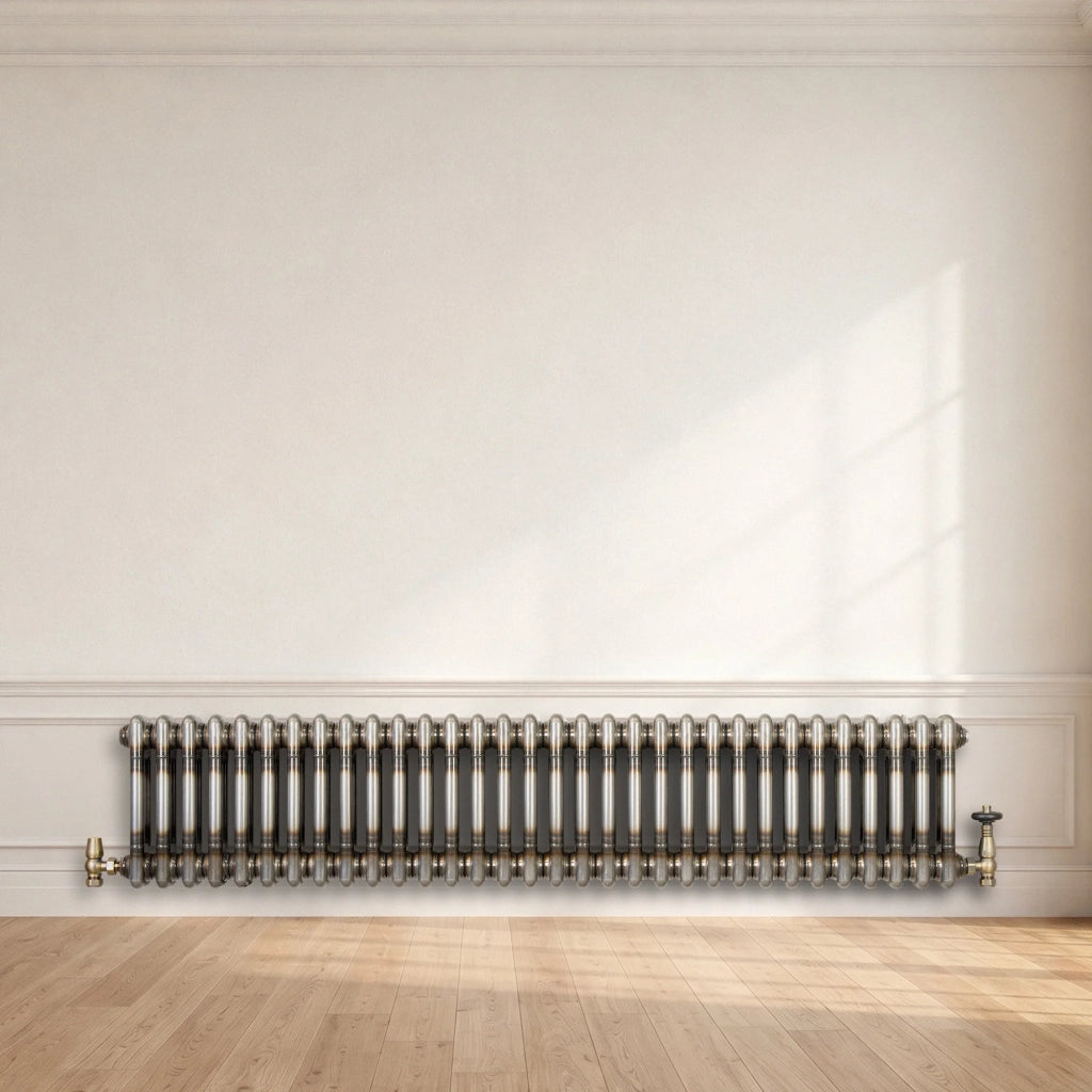 Radiatore 2 Colonne Orizzontale Metallo Grezzo 300 x 1460 mm TRV