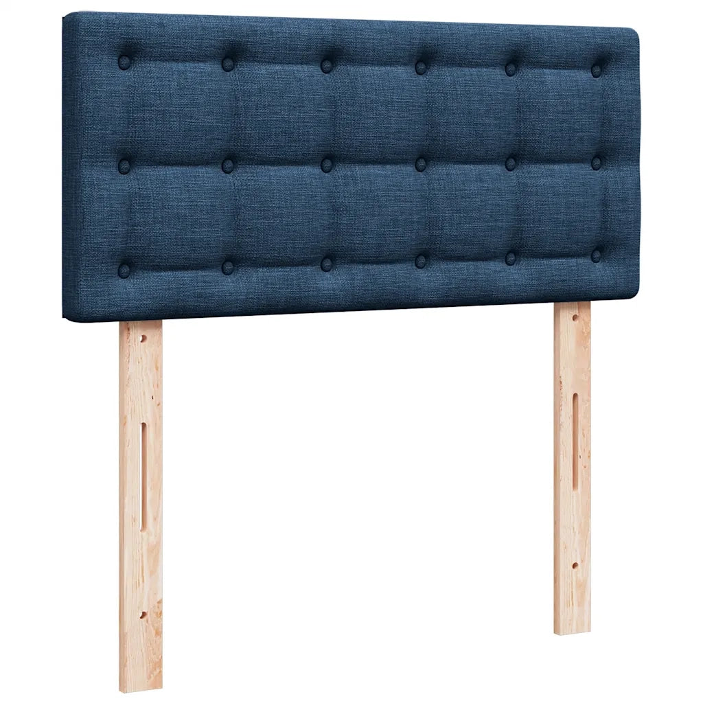 Pouf Letto con Materasso e LED Blu 100x200 cm in Tessuto 3312456