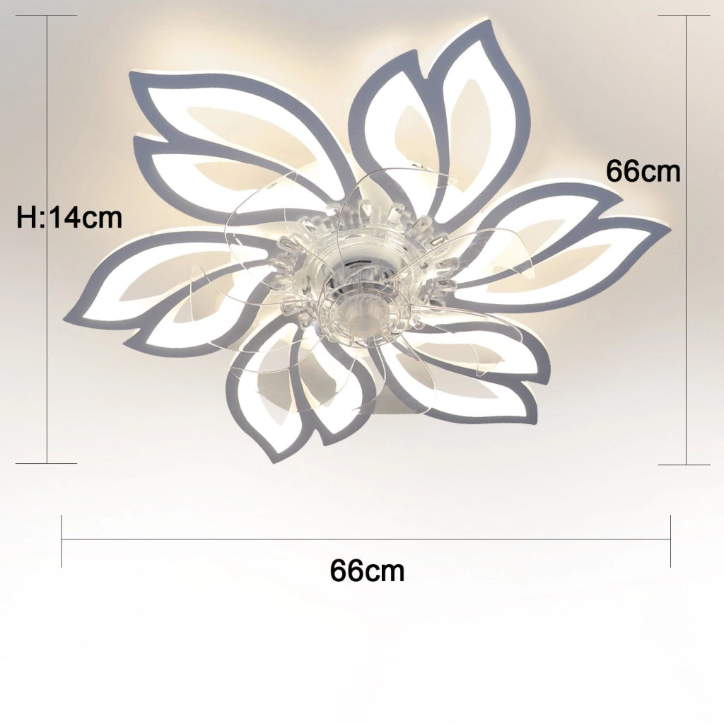 ZMH Ventilatore da soffitto Lampada da soffitto Ventilatore dimmerabile Temporizzazione creativa 6 luci