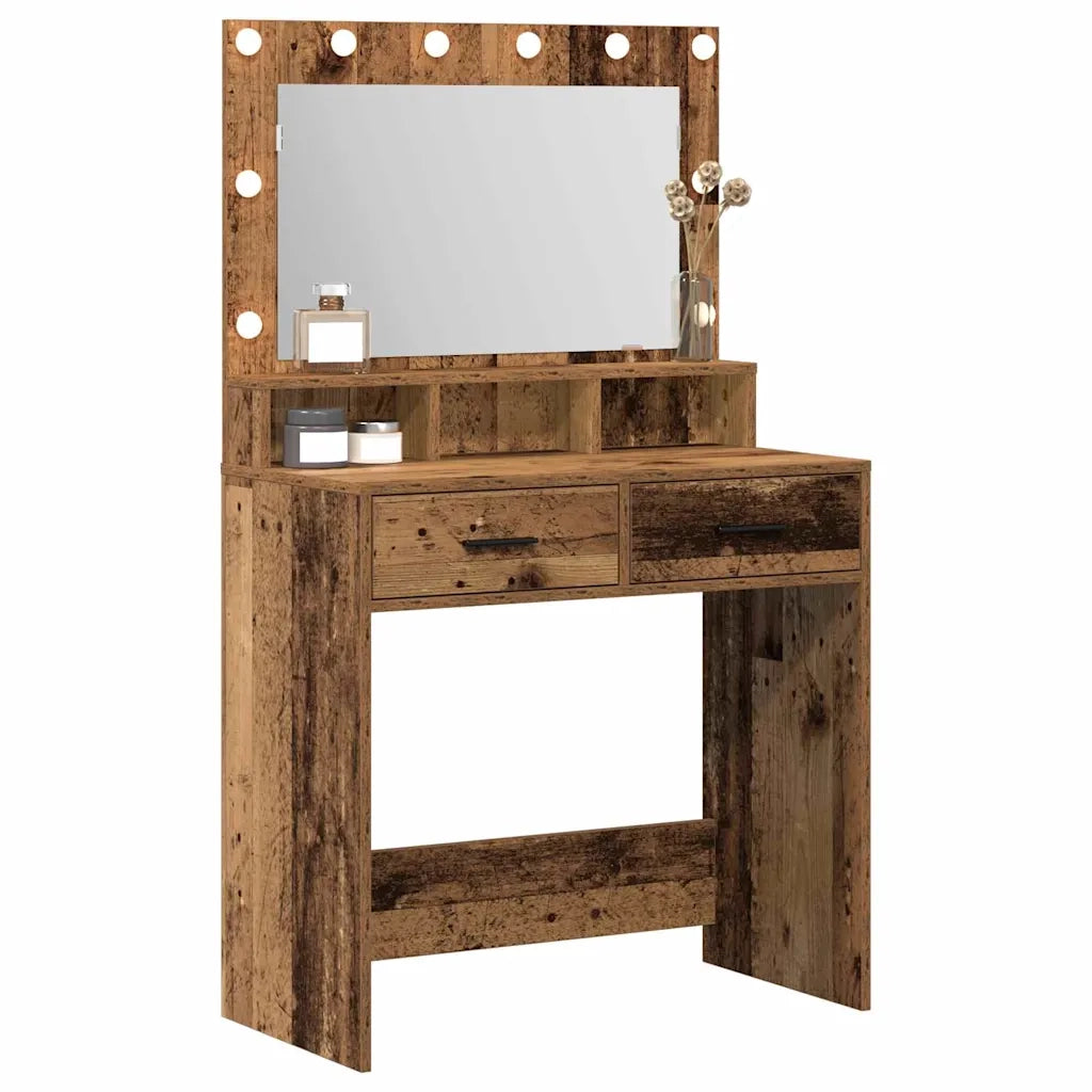 Tavolo da Trucco con cassetto Legno vecchio 79 x 41 x 135 cm 865089