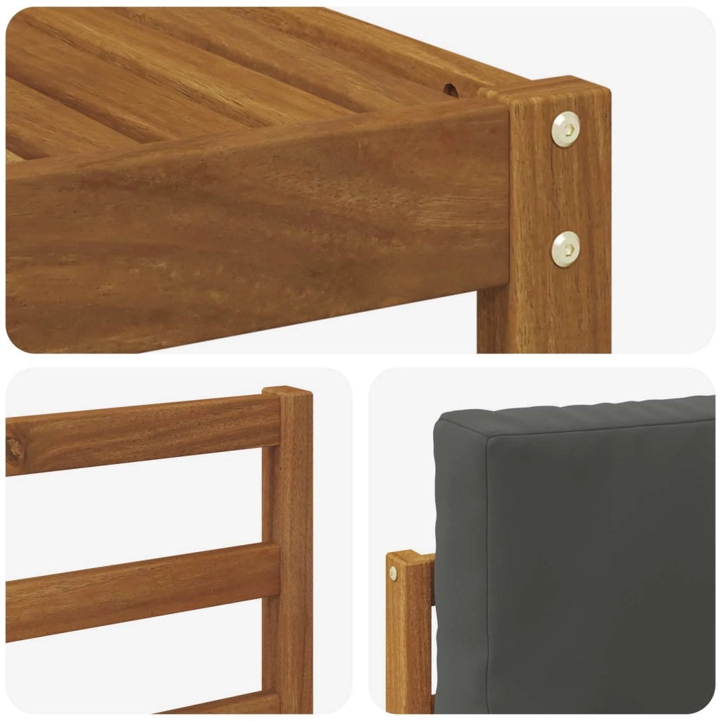 Set di divani da esterno con cuscino 9 pcs Naturale e Antracite 3366170
