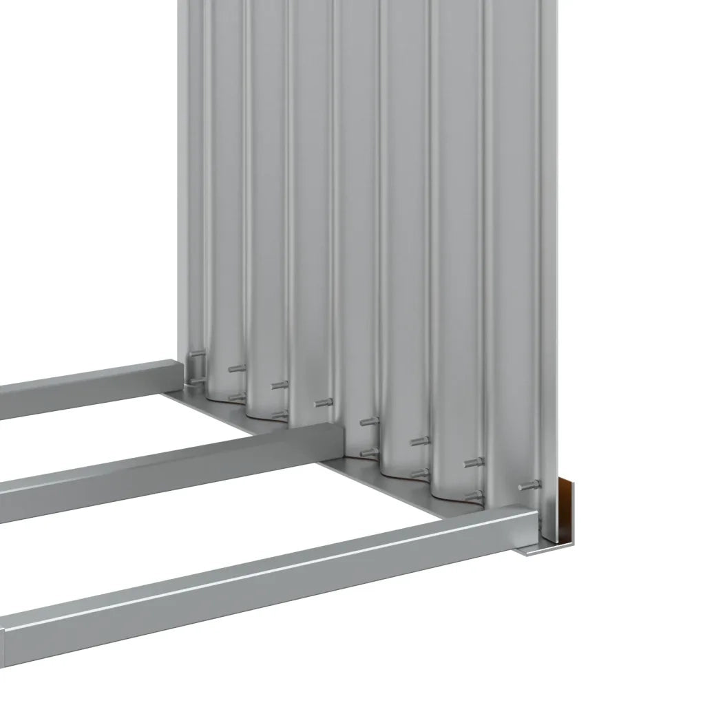 Portaceppi Effetto Legno 120x45x210 cm in Acciaio Zincato CFW2006399