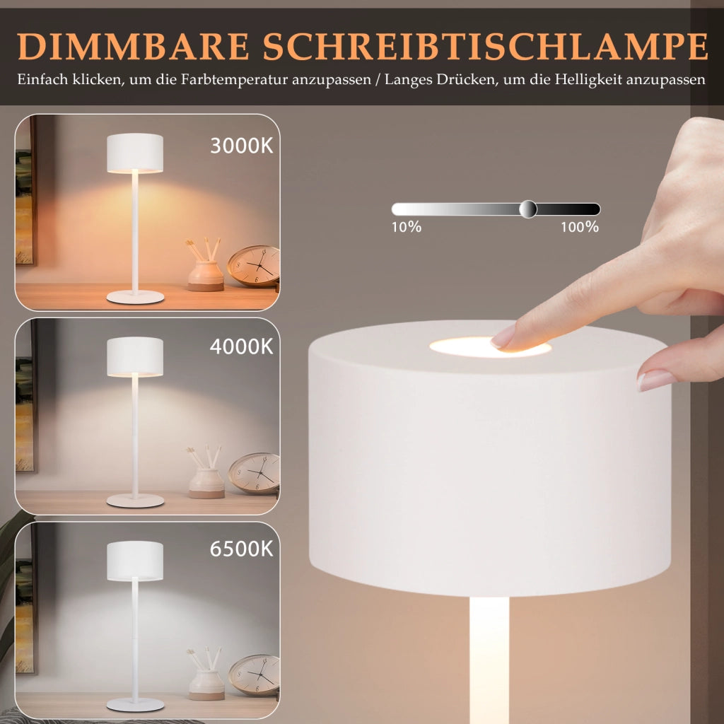 ZMH Lampada da tavolo set 2 pezzi touch dimmerabile 3 temperature colore per camera letto soggiorno
