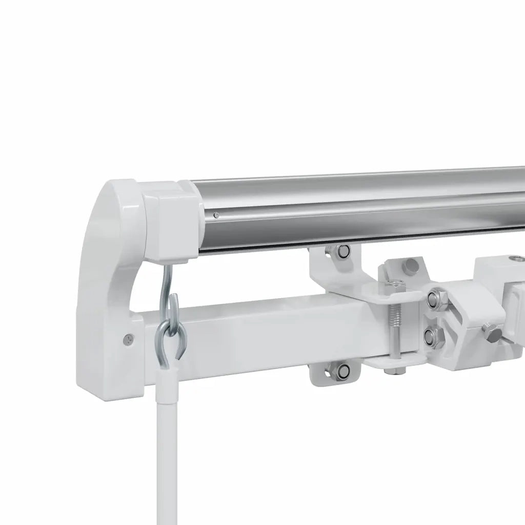 Tenda da Sole Bianco 5 x 3 m Metallo 143048
