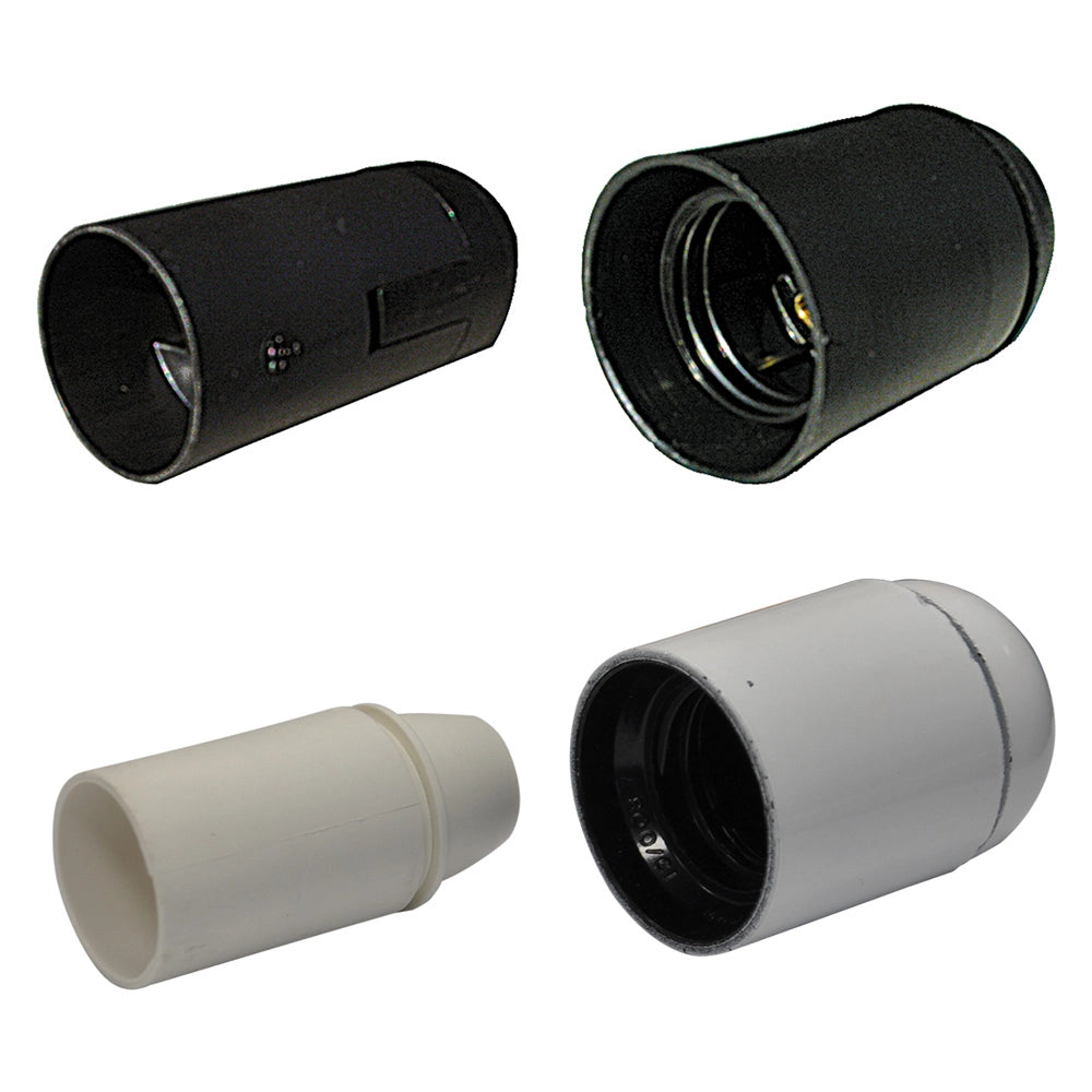 PORTALAMPADA LISCIO E 27 - colore bianco- 50 pezzi